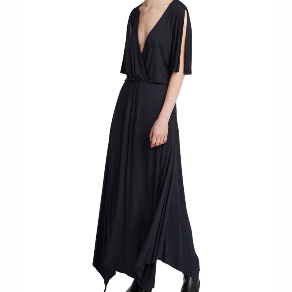 ALLSAINTS AMIRA DRESS CHARCOAL